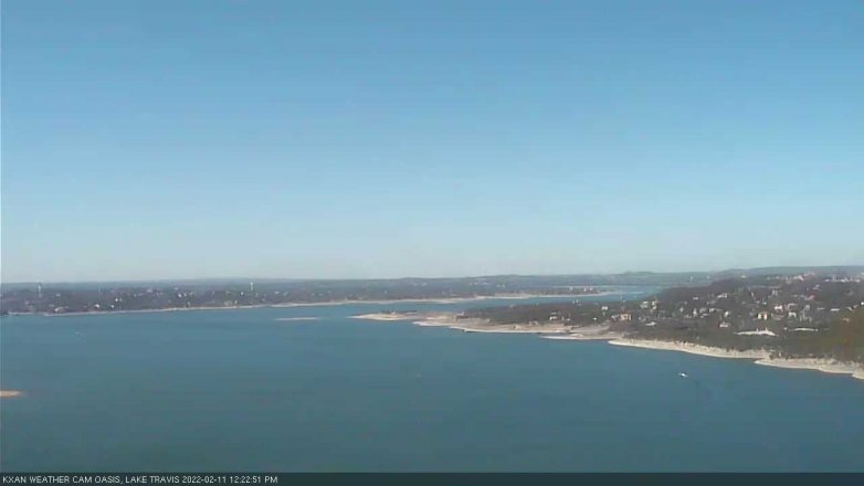 Lake Travis webcam, February 11, 2022 12:25 PM CT