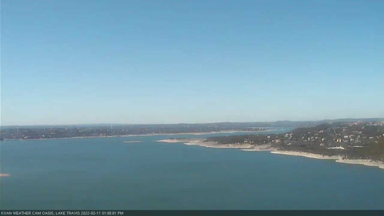Lake Travis webcam, February 11, 2022 1:00 PM CT