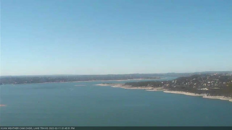 Lake Travis webcam, February 11, 2022 1:45 PM CT