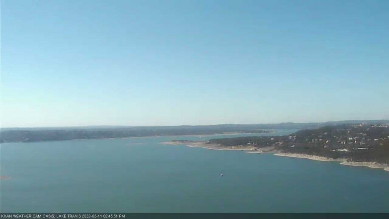 Lake Travis webcam, February 11, 2022 2:45 PM CT