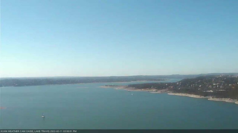 Lake Travis webcam, February 11, 2022 3:00 PM CT