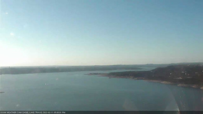 Lake Travis webcam, February 11, 2022 5:00 PM CT