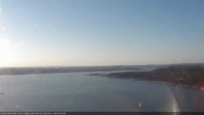 Lake Travis webcam, February 11, 2022 5:25 PM CT
