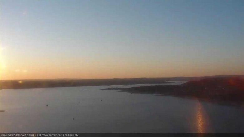 Lake Travis webcam, February 11, 2022 6:00 PM CT