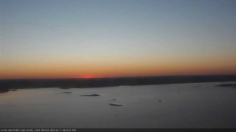 Lake Travis webcam, February 11, 2022 6:25 PM CT