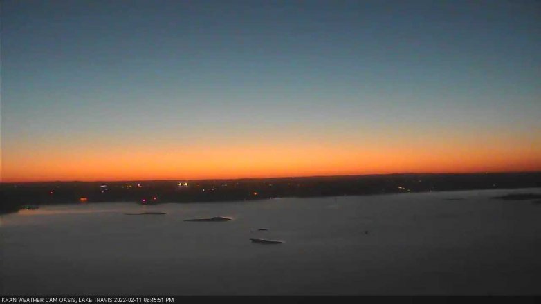 Lake Travis webcam, February 11, 2022 6:45 PM CT