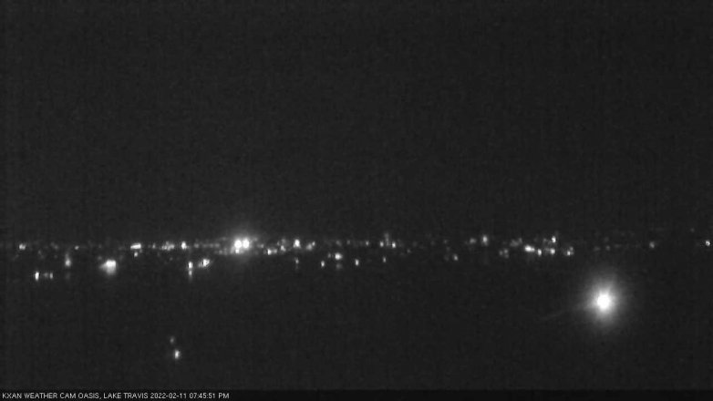 Lake Travis webcam, February 11, 2022 7:45 PM CT
