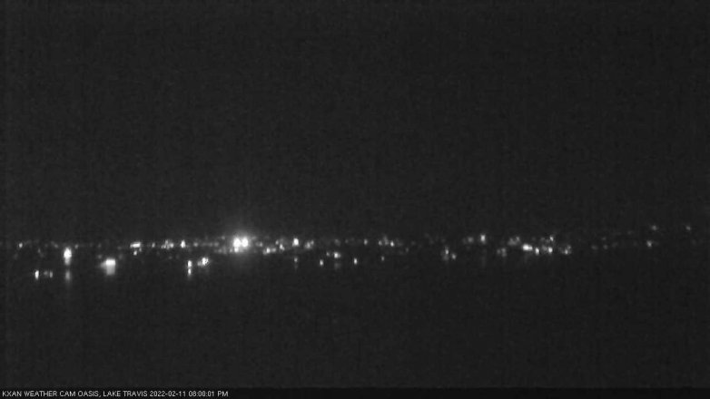 Lake Travis webcam, February 11, 2022 8:00 PM CT