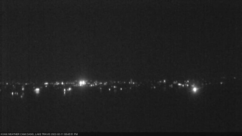 Lake Travis webcam, February 11, 2022 8:45 PM CT
