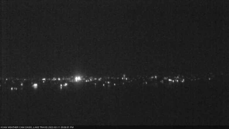 Lake Travis webcam, February 11, 2022 9:00 PM CT