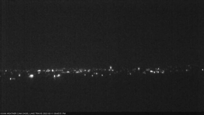 Lake Travis webcam, February 11, 2022 9:45 PM CT