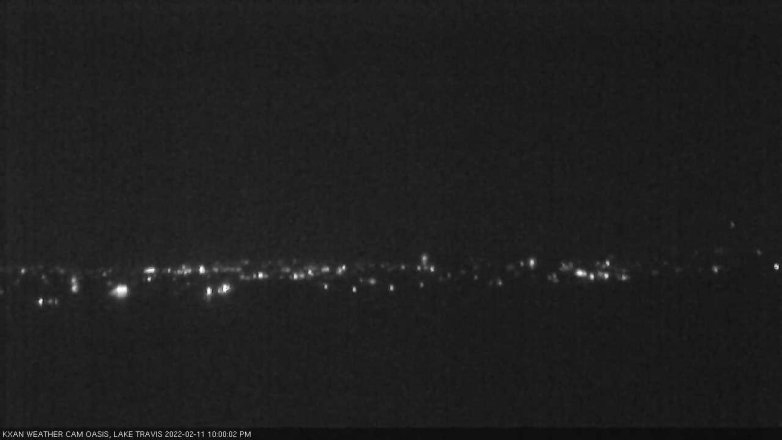 Lake Travis webcam, February 11, 2022 10:00 PM CT