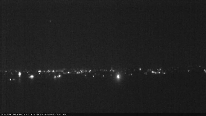 Lake Travis webcam, February 11, 2022 10:45 PM CT