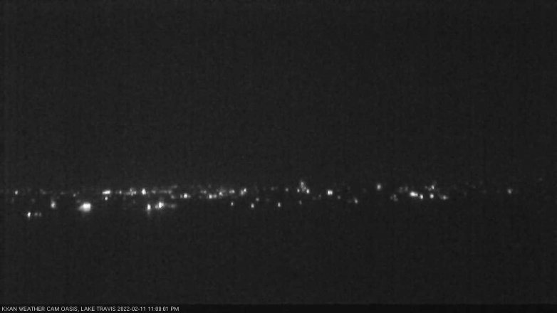 Lake Travis webcam, February 11, 2022 11:00 PM CT