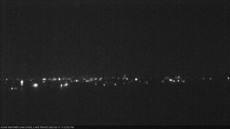 Lake Travis webcam, February 11, 2022 11:25 PM CT