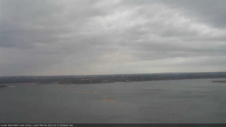 Lake Travis webcam, February 12, 2022 9:00 AM CT