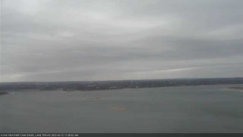 Lake Travis webcam, February 12, 2022 11:00 AM CT
