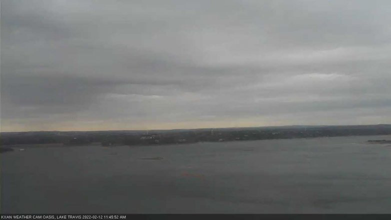 Lake Travis webcam, February 12, 2022 11:45 AM CT