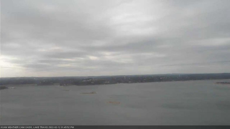 Lake Travis webcam, February 12, 2022 1:45 PM CT
