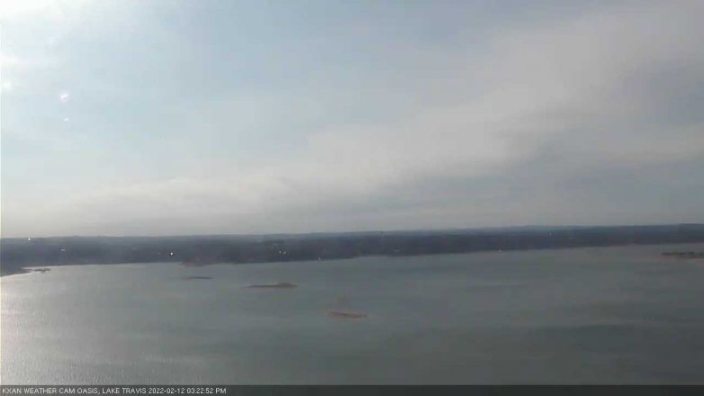 Lake Travis webcam, February 12, 2022 3:25 PM CT