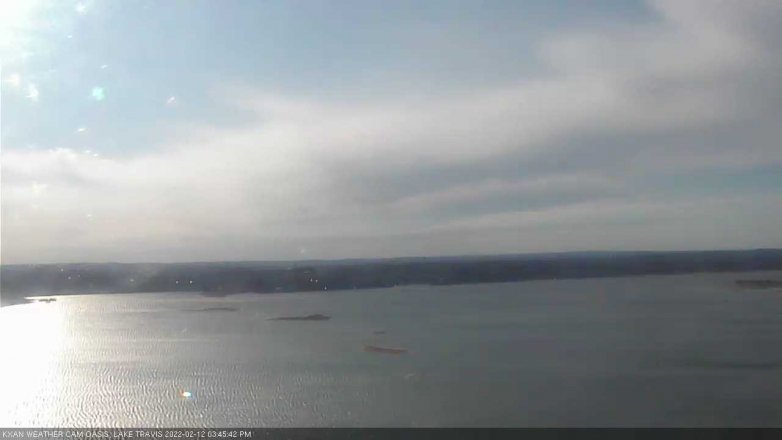 Lake Travis webcam, February 12, 2022 3:45 PM CT