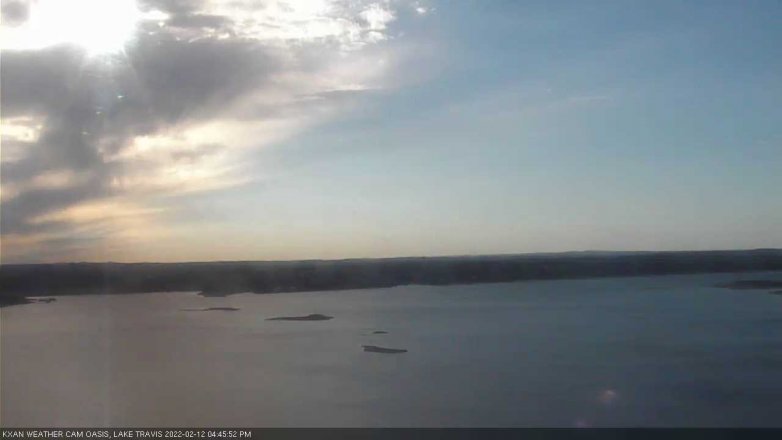 Lake Travis webcam, February 12, 2022 4:45 PM CT