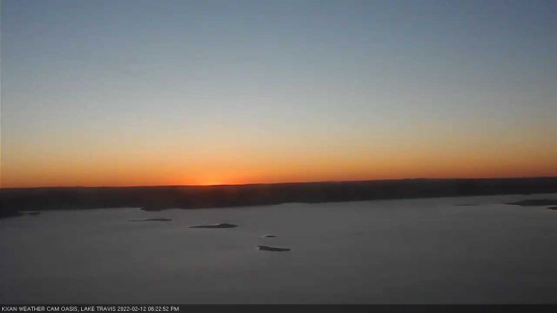 Lake Travis webcam, February 12, 2022 6:25 PM CT
