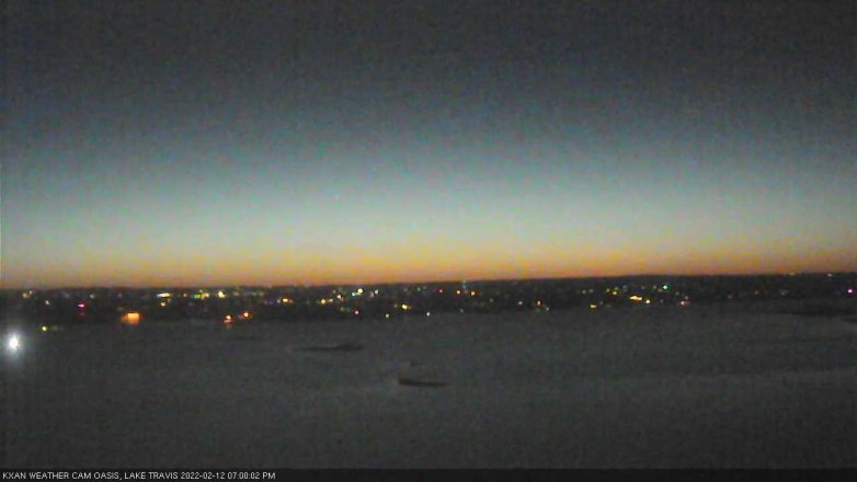 Lake Travis webcam, February 12, 2022 7:00 PM CT