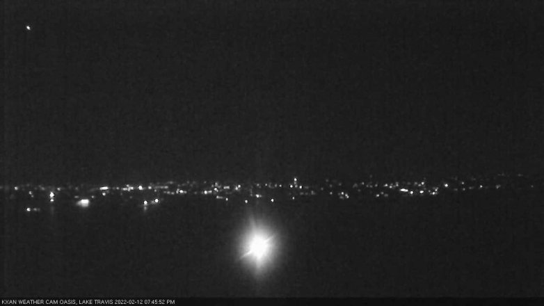 Lake Travis webcam, February 12, 2022 7:45 PM CT