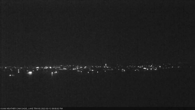 Lake Travis webcam, February 12, 2022 8:00 PM CT