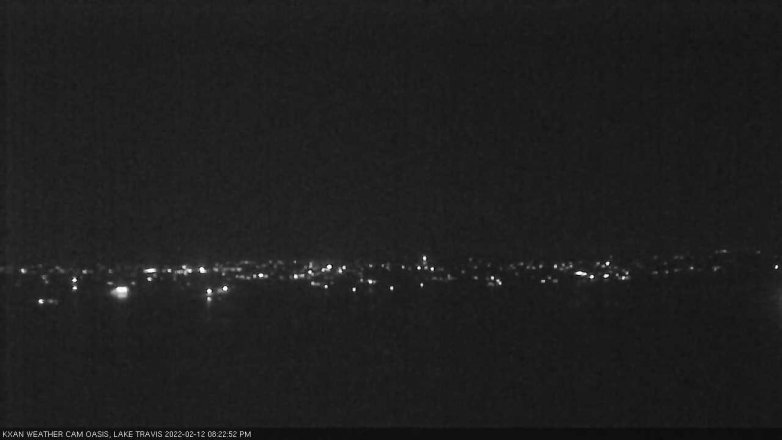 Lake Travis webcam, February 12, 2022 8:25 PM CT