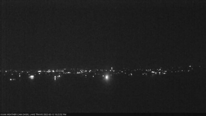 Lake Travis webcam, February 12, 2022 10:25 PM CT