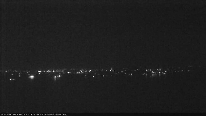 Lake Travis webcam, February 12, 2022 11:00 PM CT