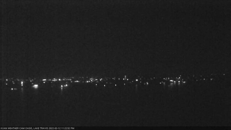 Lake Travis webcam, February 12, 2022 11:25 PM CT