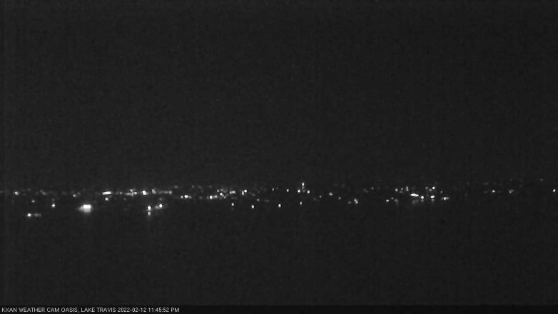 Lake Travis webcam, February 12, 2022 11:45 PM CT
