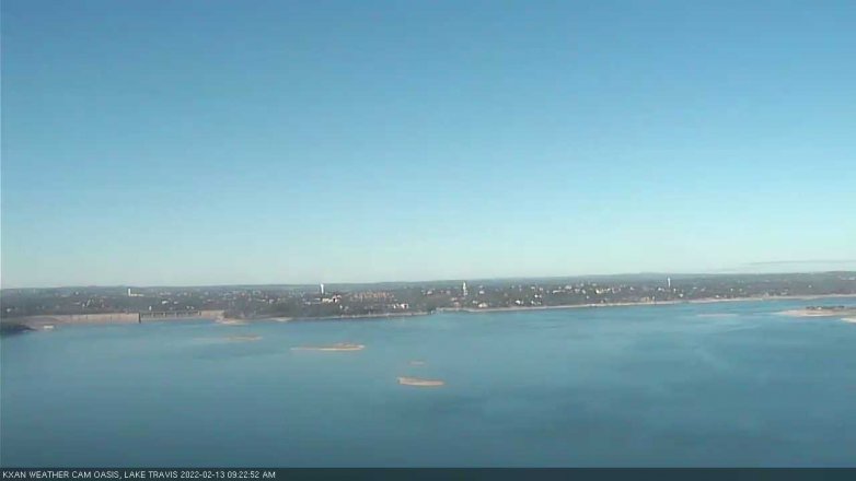 Lake Travis webcam, February 13, 2022 9:25 AM CT