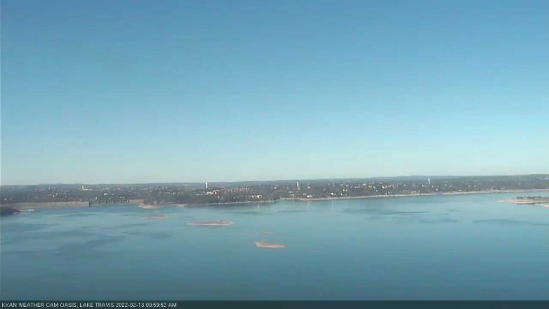 Lake Travis webcam, February 13, 2022 10:00 AM CT