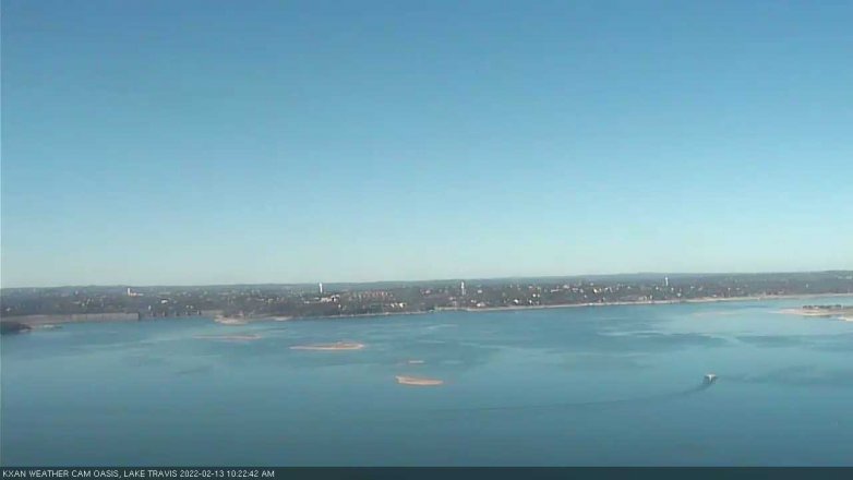 Lake Travis webcam, February 13, 2022 10:25 AM CT