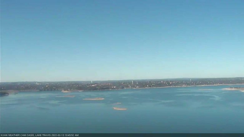 Lake Travis webcam, February 13, 2022 10:45 AM CT