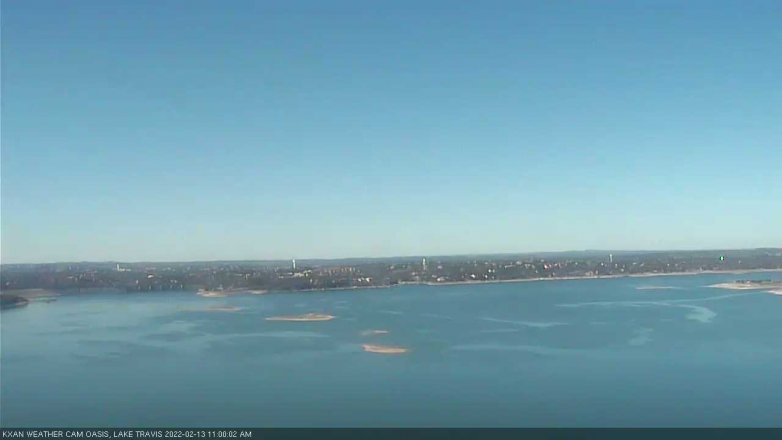 Lake Travis webcam, February 13, 2022 11:00 AM CT