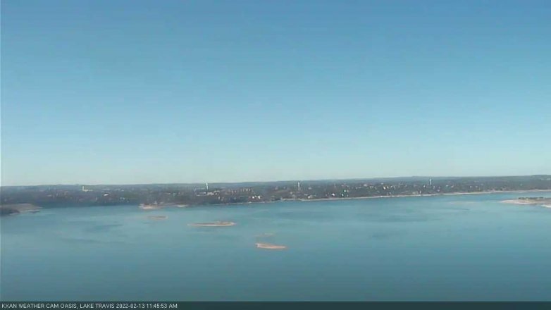 Lake Travis webcam, February 13, 2022 11:45 AM CT