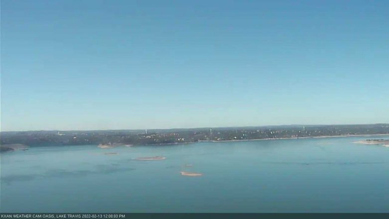 Lake Travis webcam, February 13, 2022 12:00 PM CT