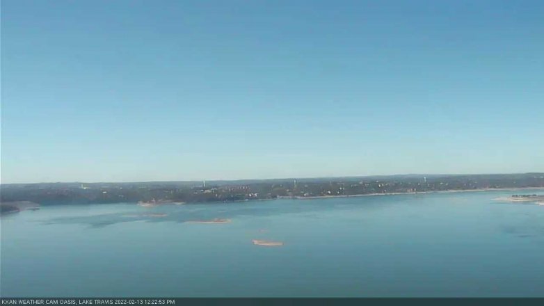 Lake Travis webcam, February 13, 2022 12:25 PM CT