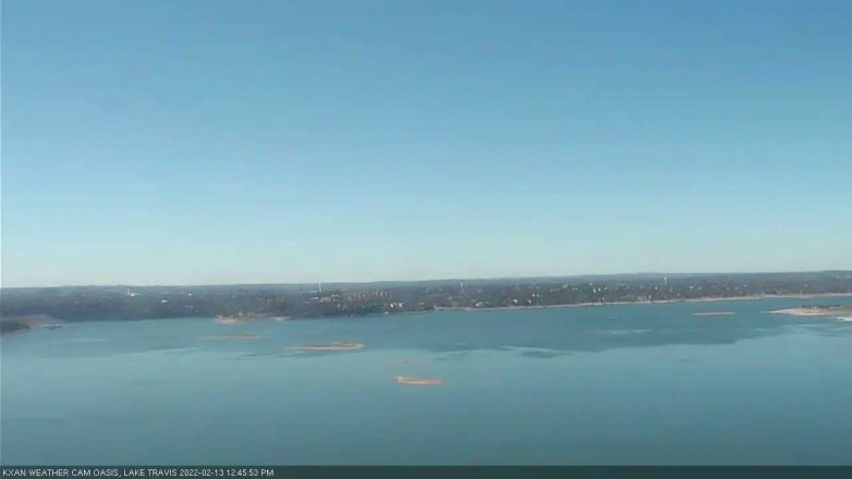 Lake Travis webcam, February 13, 2022 12:45 PM CT