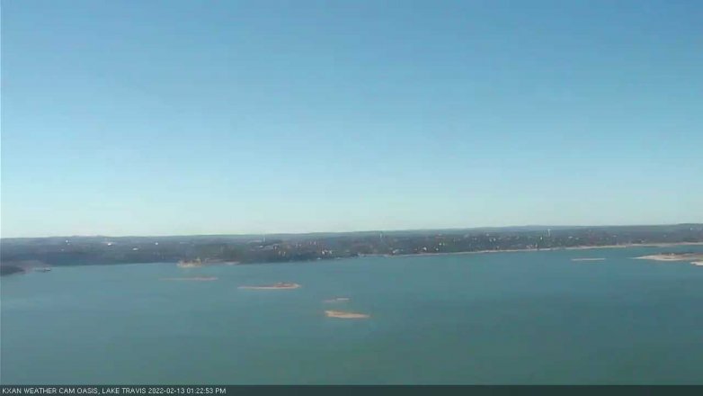 Lake Travis webcam, February 13, 2022 1:25 PM CT