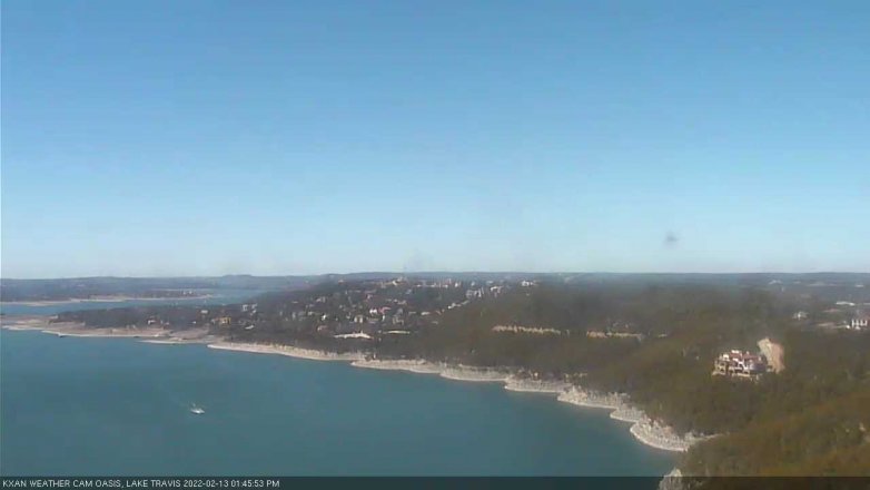 Lake Travis webcam, February 13, 2022 1:45 PM CT