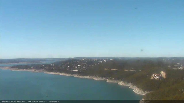 Lake Travis webcam, February 13, 2022 2:45 PM CT