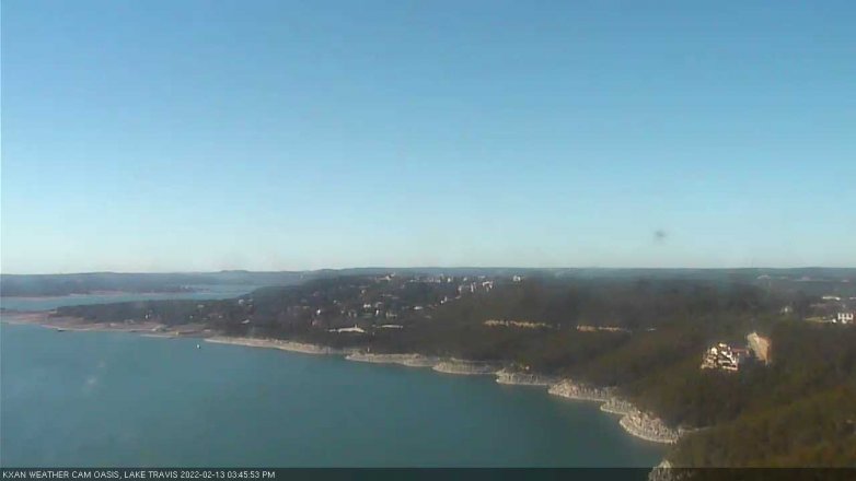 Lake Travis webcam, February 13, 2022 3:45 PM CT
