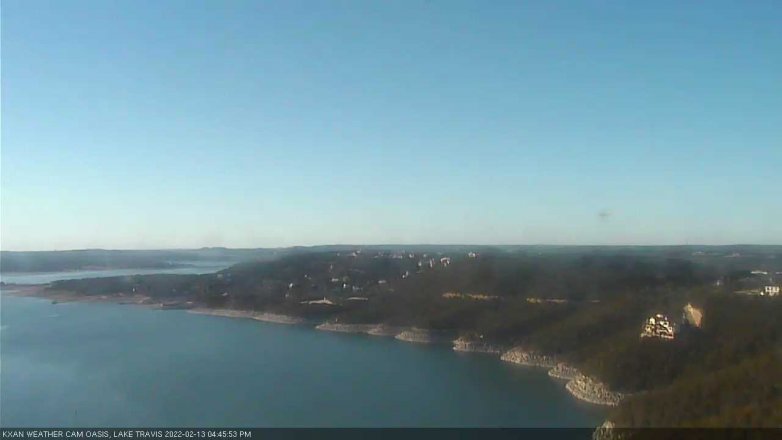 Lake Travis webcam, February 13, 2022 4:45 PM CT
