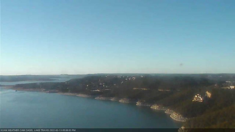Lake Travis webcam, February 13, 2022 5:00 PM CT